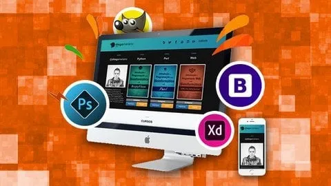 Capa de Web Design Completo: Baixe o Curso de Adobe XD e Bootstrap 4