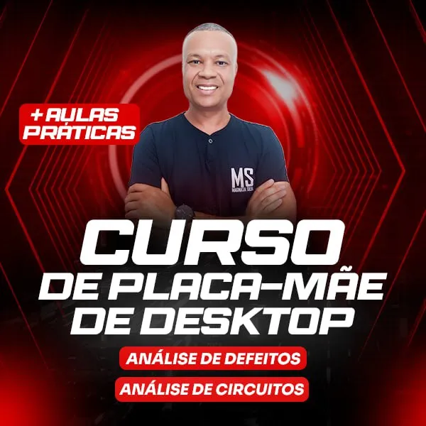 Capa de Curso Reparo Placa Mãe Desktop: Baixe o de Magnata Silva