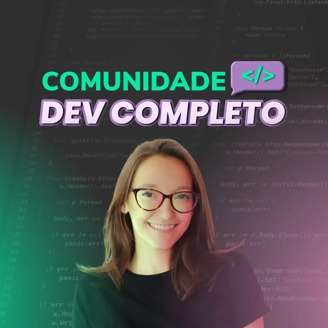 Capa de Comunidade DevCompleto: Download Completo – Steph Augusta