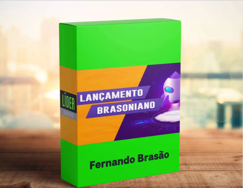 Capa do curso Lançamento Brasoniano de Fernando Brasão com tema de lançamento digital e sucesso em vendas.