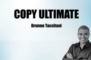 Capa do curso Copy Ultimate de Brunno Tassitani, com elementos de sucesso e vendas