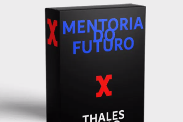 Thales Baião, mentor de dropshipping, apresentando a Mentoria do Futuro em um ambiente de alta tecnologia.