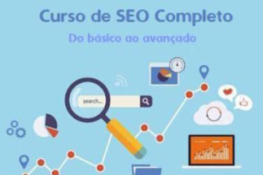 Estudante focado aprendendo SEO em um laptop moderno, otimização de conteúdo digital, curso online de marketing digital.