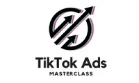Logo do curso TikTok ADS MasterClass Maxwell Finn com fundo vibrante
