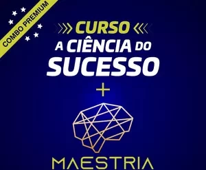 Capa do curso A Ciência do Sucesso de Jacob Petry com elementos que simbolizam sucesso e crescimento pessoal.