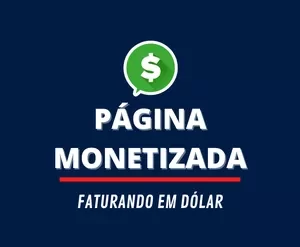 Capa do curso Página Monetizada de Leandro Silva com ícones de dinheiro e engajamento social