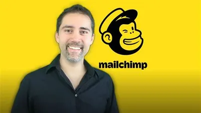 Capa de curso de Email Marketing com Mailchimp, focando em crescimento de lista e vendas.