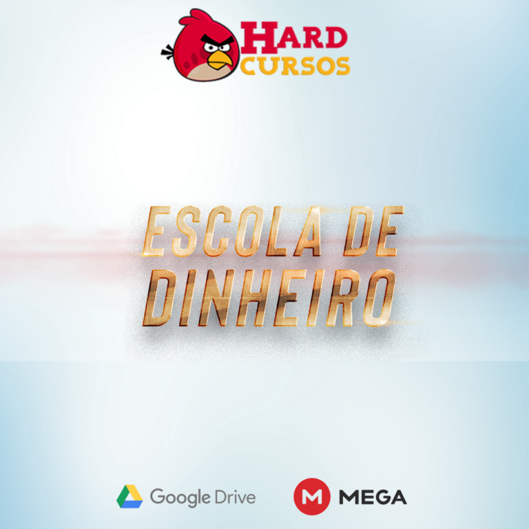 Estudante jovem e confiante analisando gráficos financeiros, com o logo da Escola de Dinheiro Breno Perrucho ao fundo, simbolizando aprendizado e sucesso em investimentos.