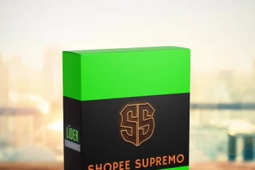 Capa do curso Shopee Supremo de Elideverson Aparecido com gráficos de vendas